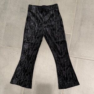 Zara kid Black and Silver Flared Pants